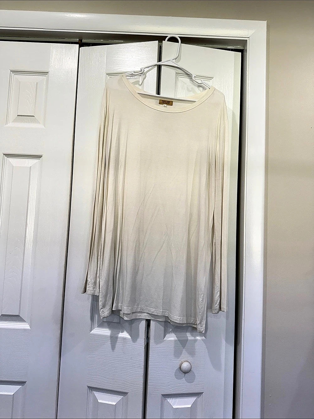 Piko Long Sleeve Top in White